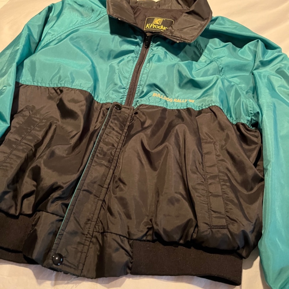 Vintage Trucker Windbreaker Jacket - Bulldog Rally